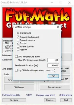 FurMark ФурМарк — скриншот 2