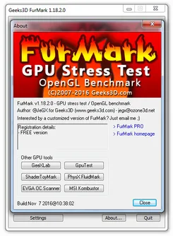 FurMark ФурМарк — скриншот 3